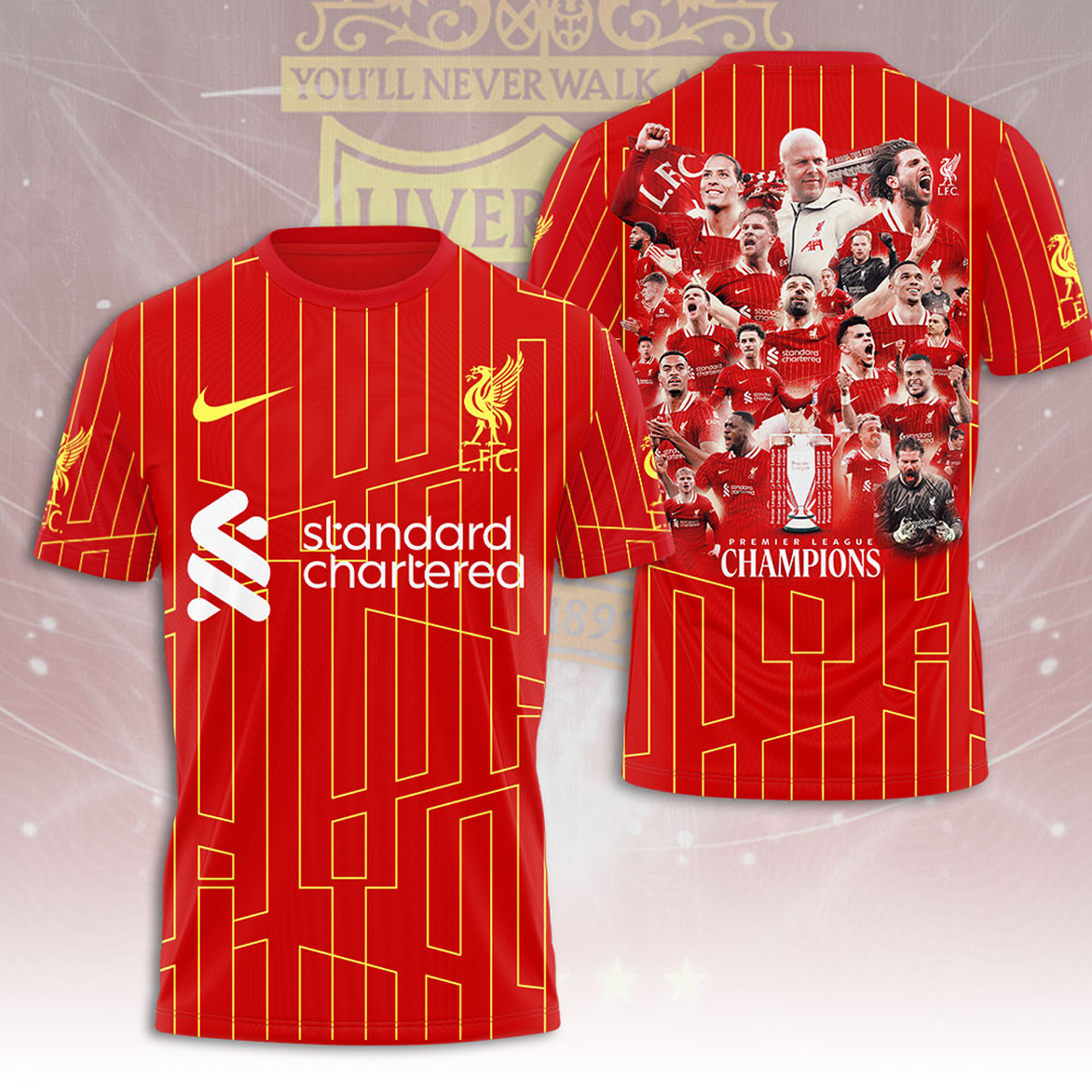 Liverpool FC Champions Premier League 3D Shirt V12 NDD