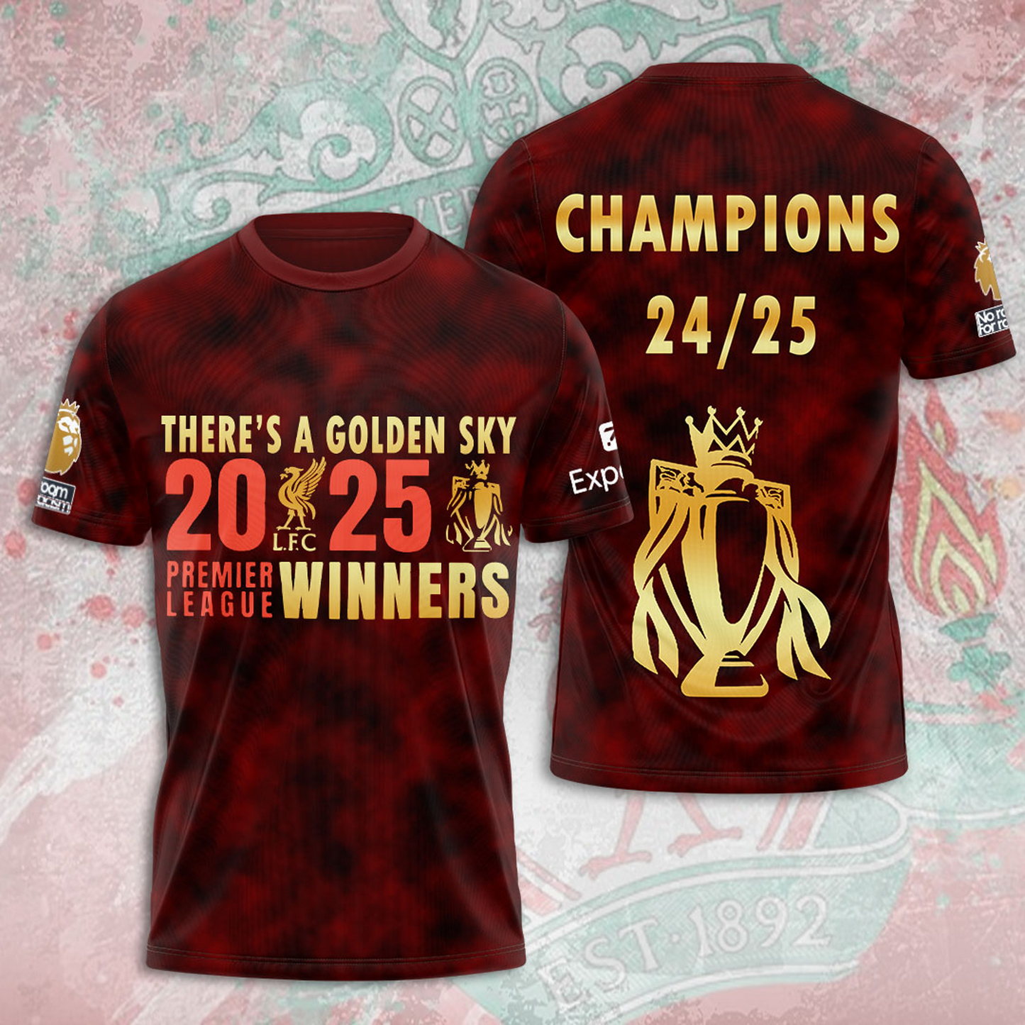 Liverpool Premier League Champions 2024-25 Season Tshirt V12 NDD