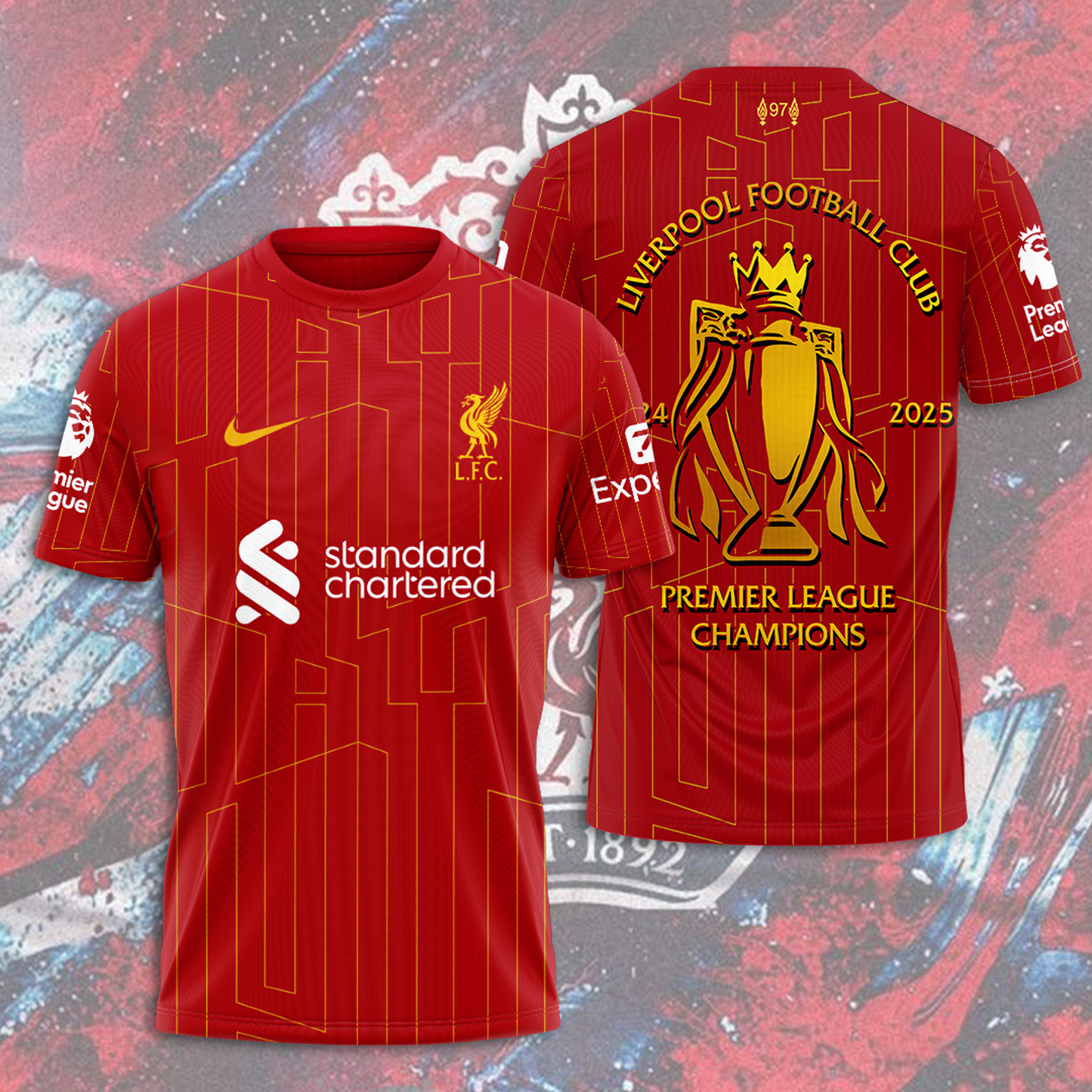 Liverpool FC Champions Premier League 3D Shirt V28 NDD