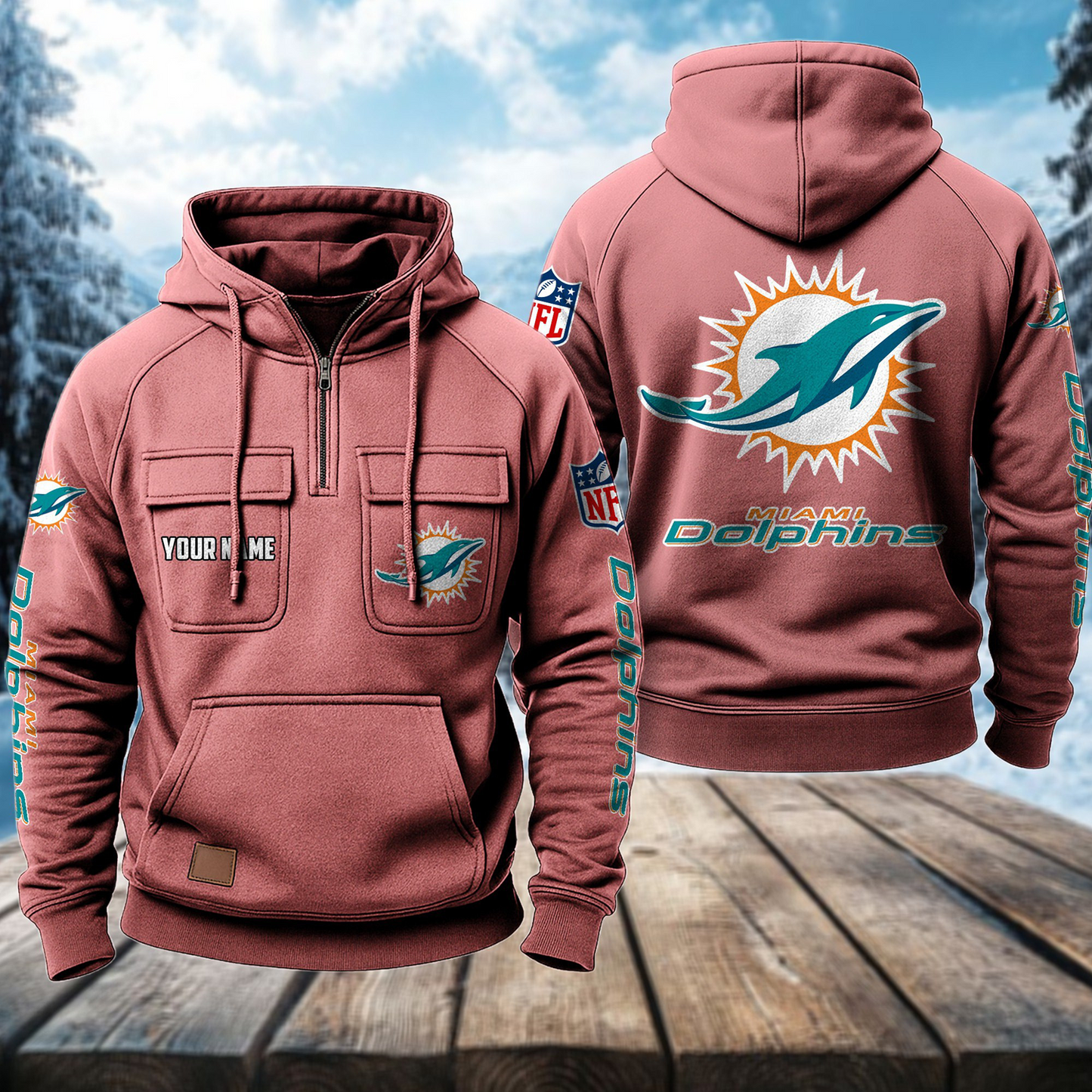 MIA x NFL Premium Hoodie DATND TANTD