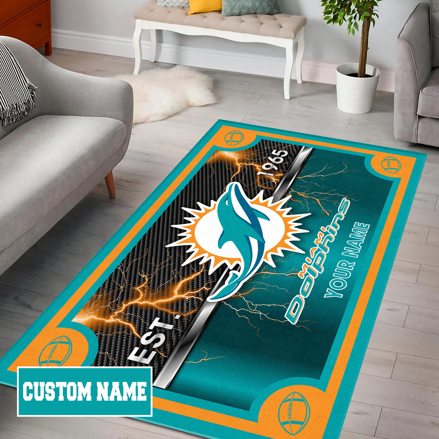 MIA x NFL Rug DATND TANTD