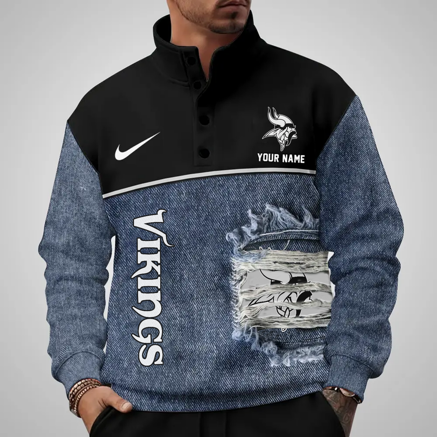 MIN x NFL Half Button Sweatshirt DatND DVT