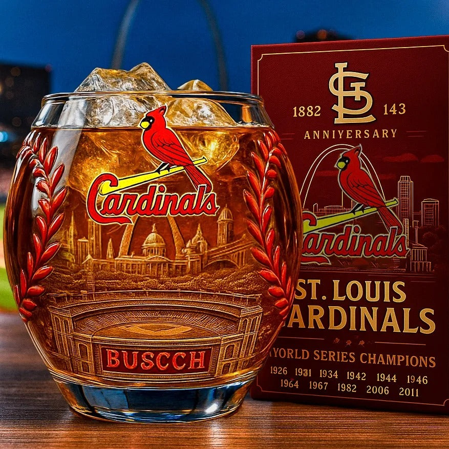 MLB Team St.Louis Cardinals 143rd Anniversary Commemorative Glass V1 NAK