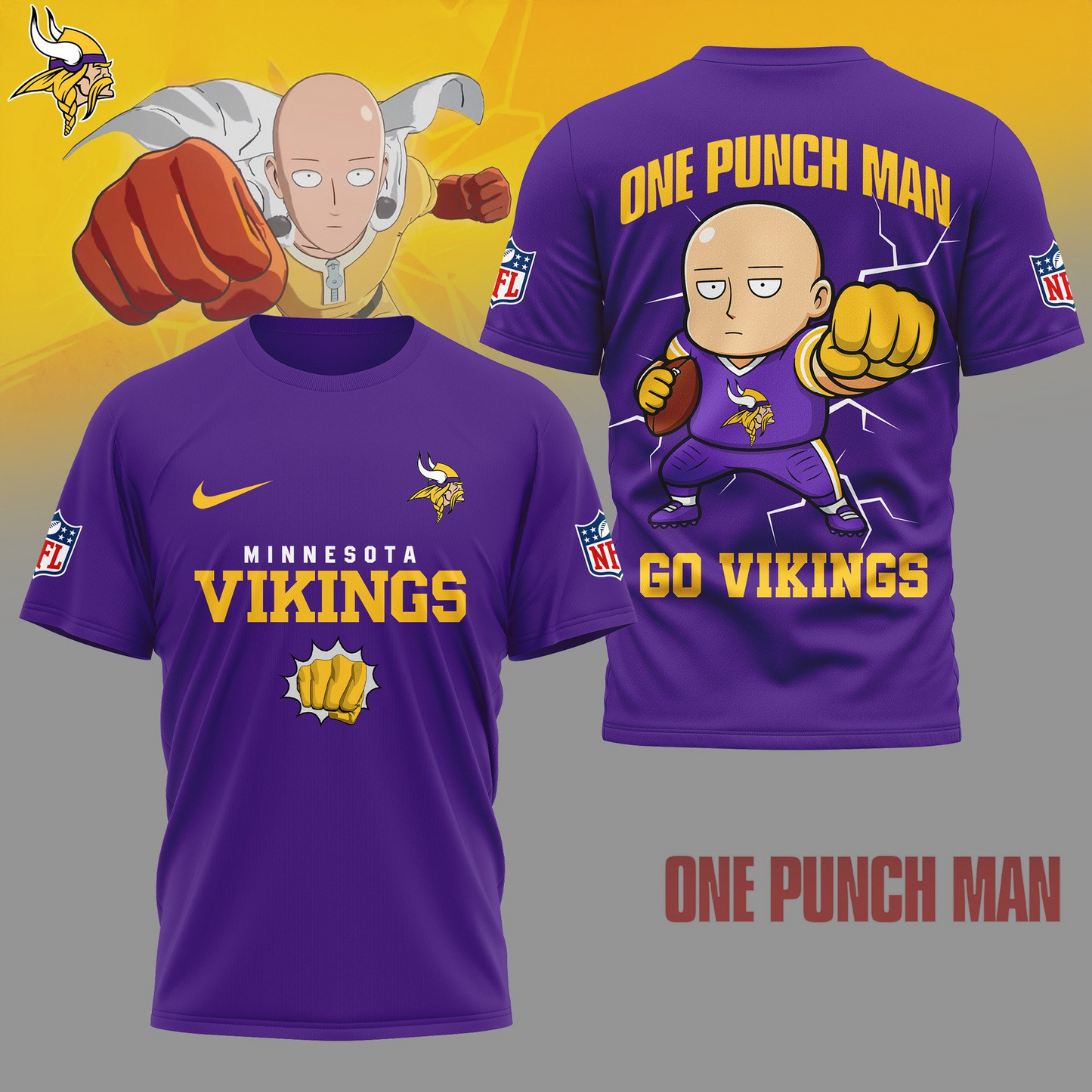 MV Premium NFL One Punch Man Fan 3D Shirt DDT NTL