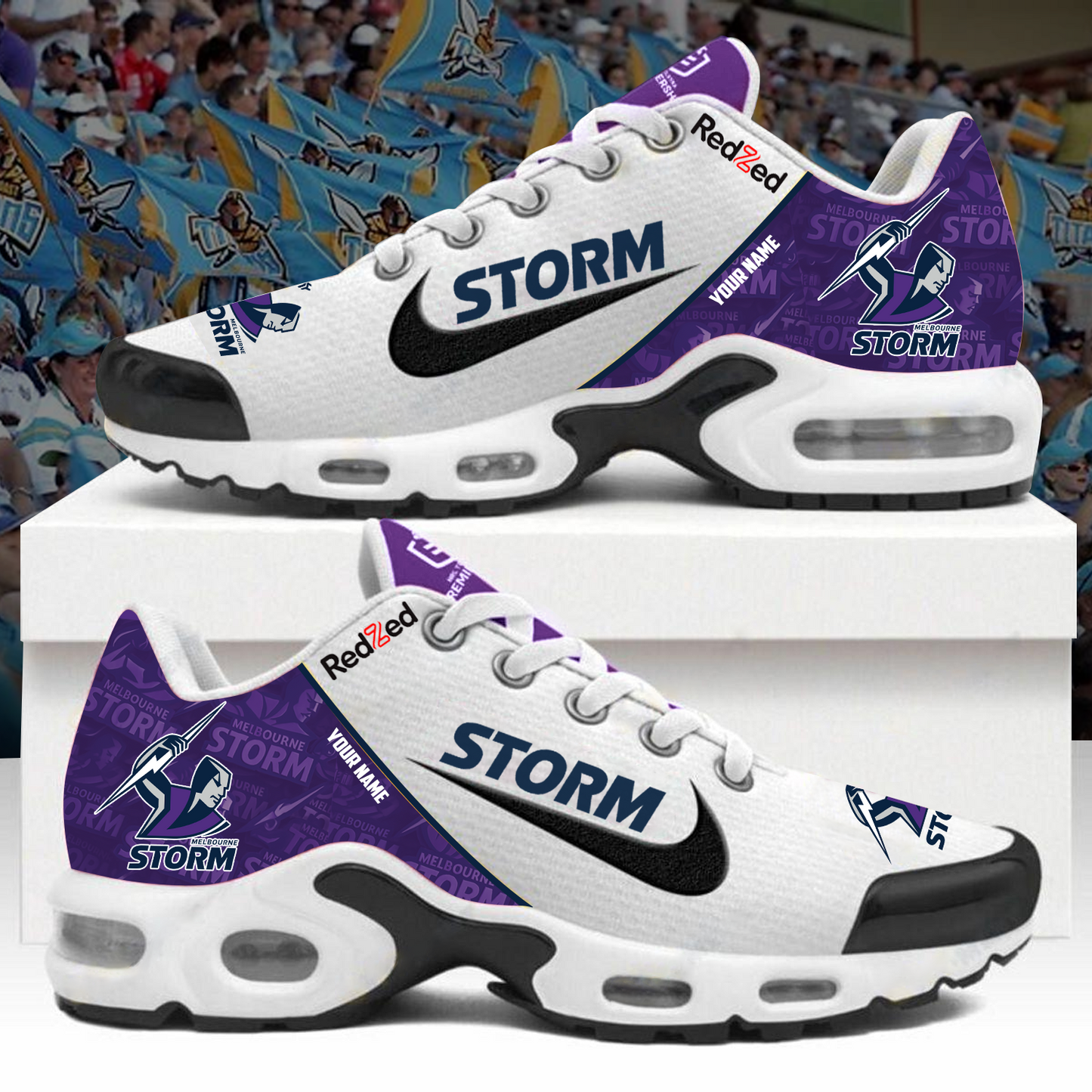 Melbourne Storm NRL Custom Name NRL Air Max Plus Shoes NDD