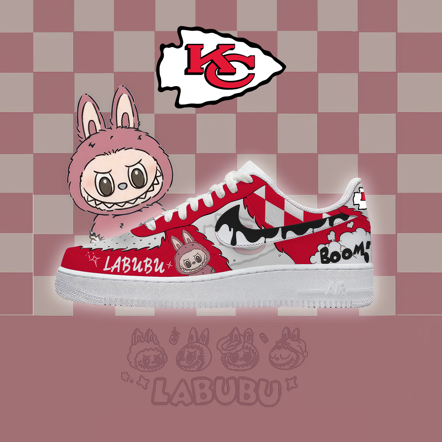 NFL KCC x Labubu Premium AF1 Sneaker DDT CTND