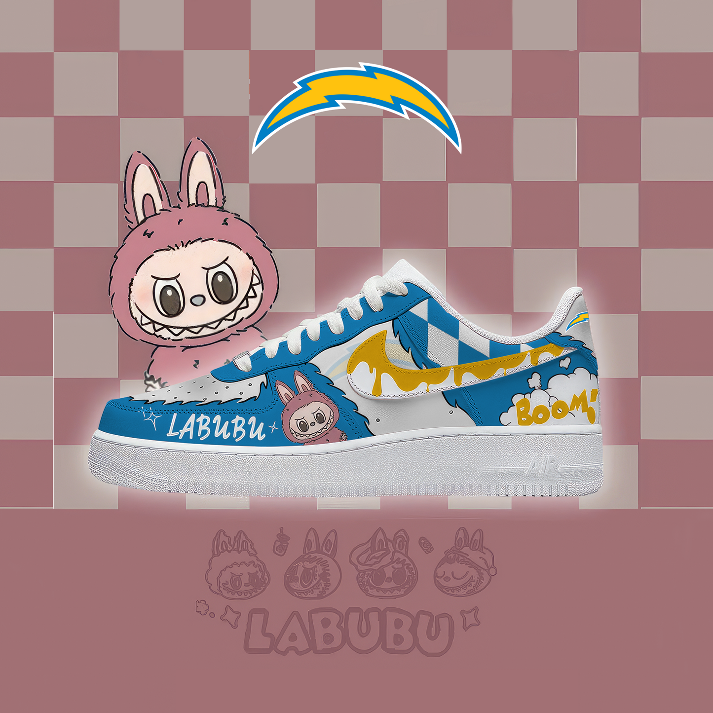 NFL LAC x Labubu Premium AF1 Sneaker DDT CTND
