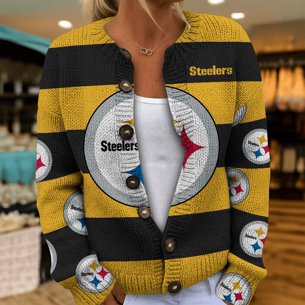 NFL x PIT Women's Cardigan Sweater HLP