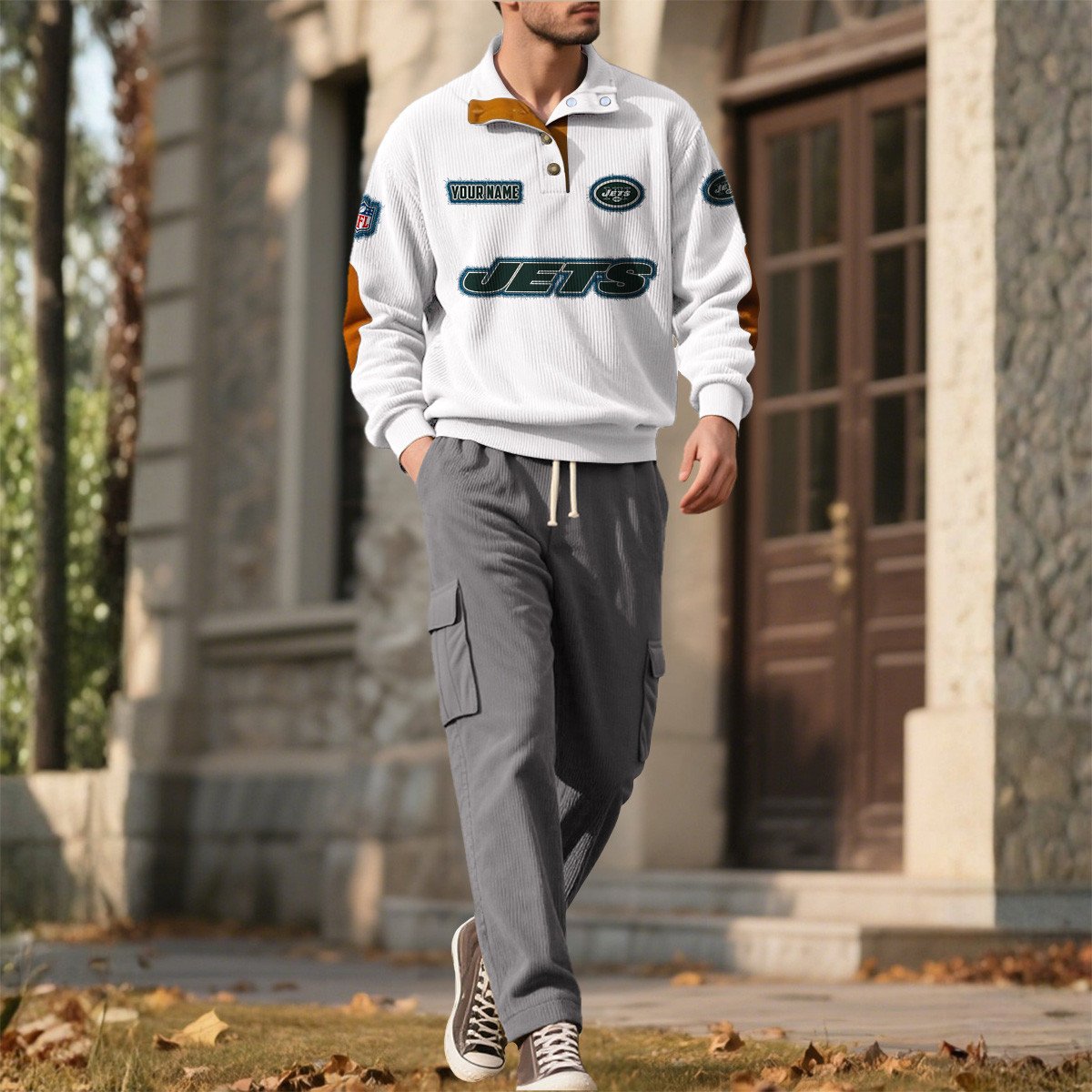NYJ x NFL Men's Corduroy Sweatshirt 1011 DatND DVT