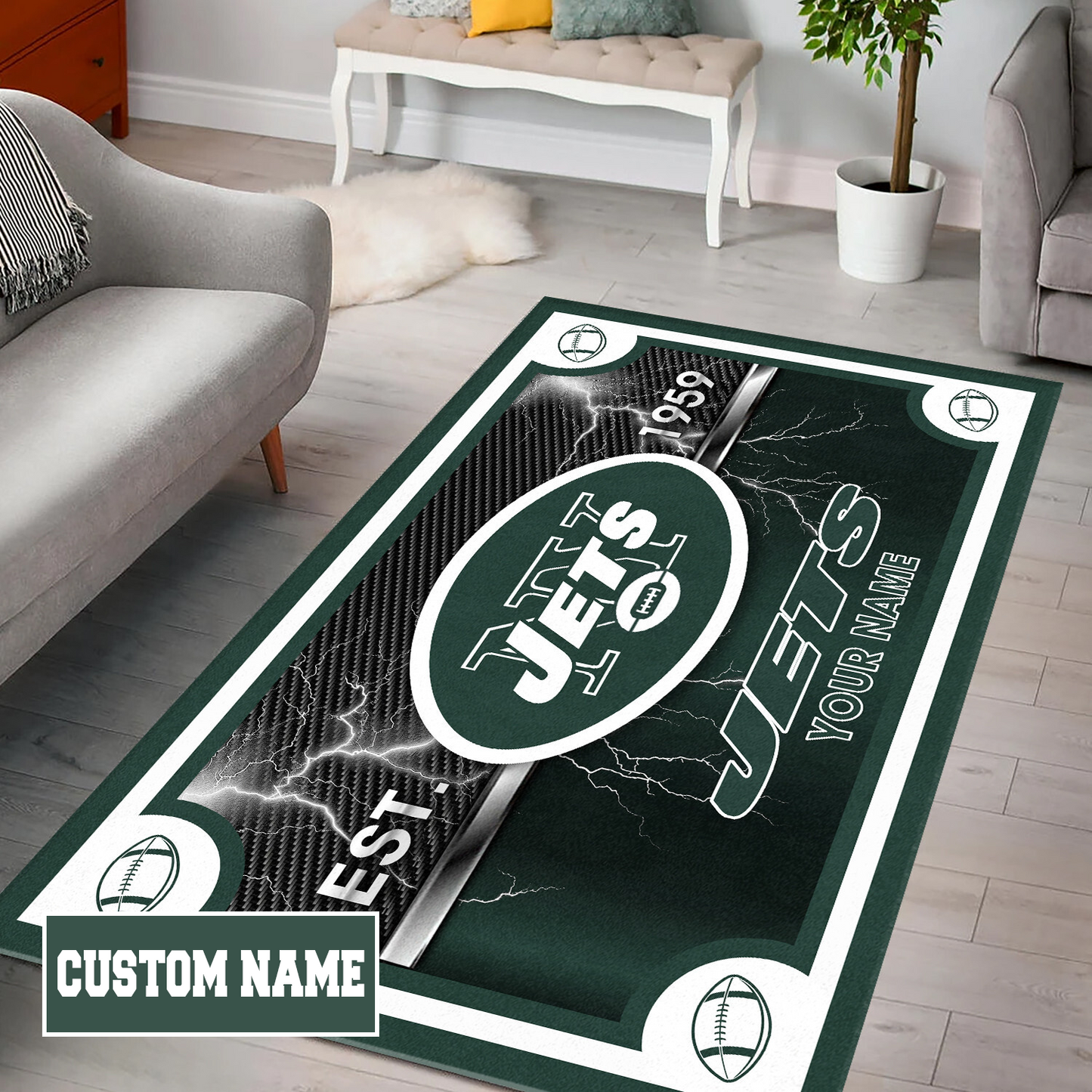 NYJ x NFL Rug DATND TANTD