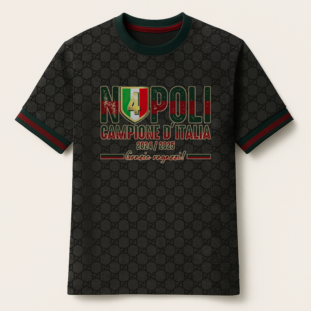 Napoli Campione D‘Italia 2025 GC Mens Tshirt Black DDCTND