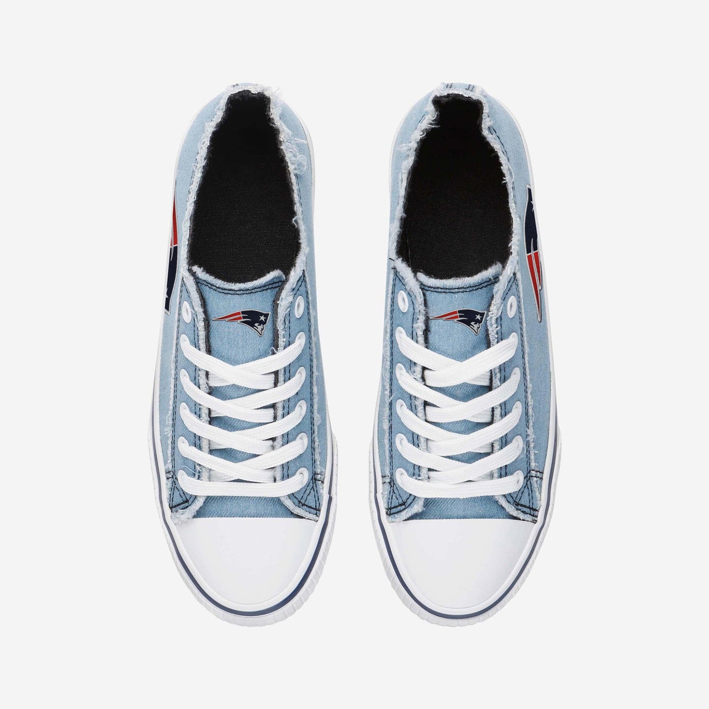 New England Patriots Womens Denim Low Top Canvas Shoes NDD