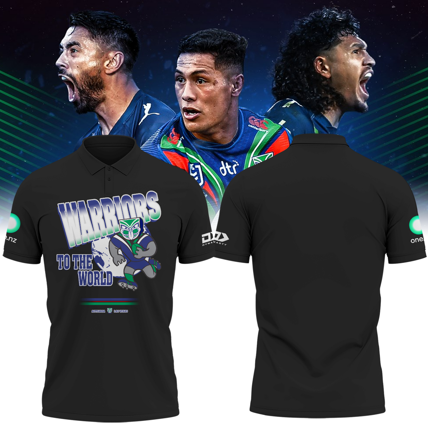 New Zealand Warriors Up The Wahs Polo Shirt NRL TM - Super Savings When Buying Combo V4