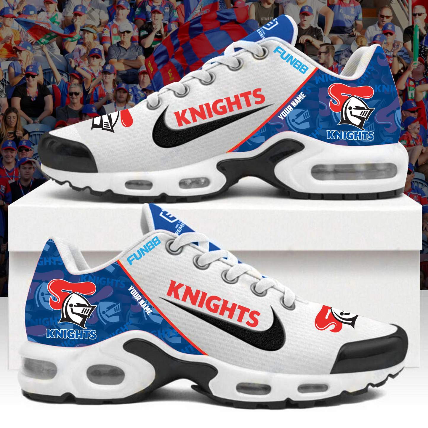 Newcastle Knights NRL Custom Name NRL Air Max Plus Shoes NDD