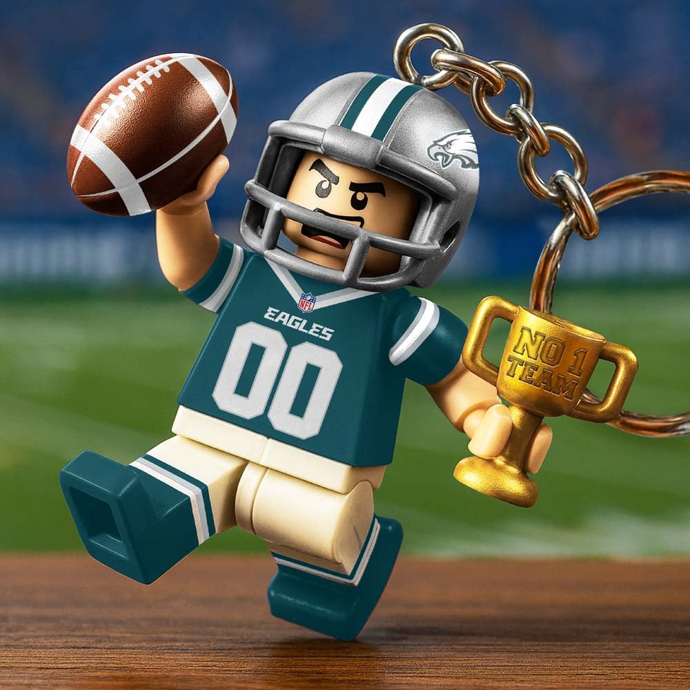 PE Premium NFL Lego No. 1 Team Personalized Key Chain DDT NTL