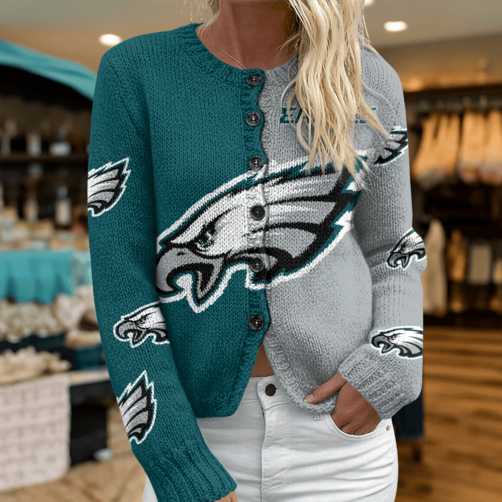 PHI x NFL Cardigan Sweatshirt With Button v1 DatND DVT