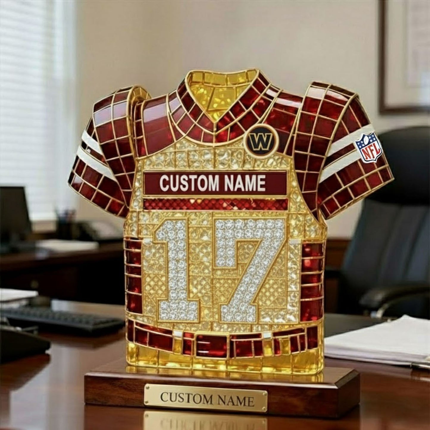 PREMIUM CRYLIC BLOCK NFL X WAS NDT NHM