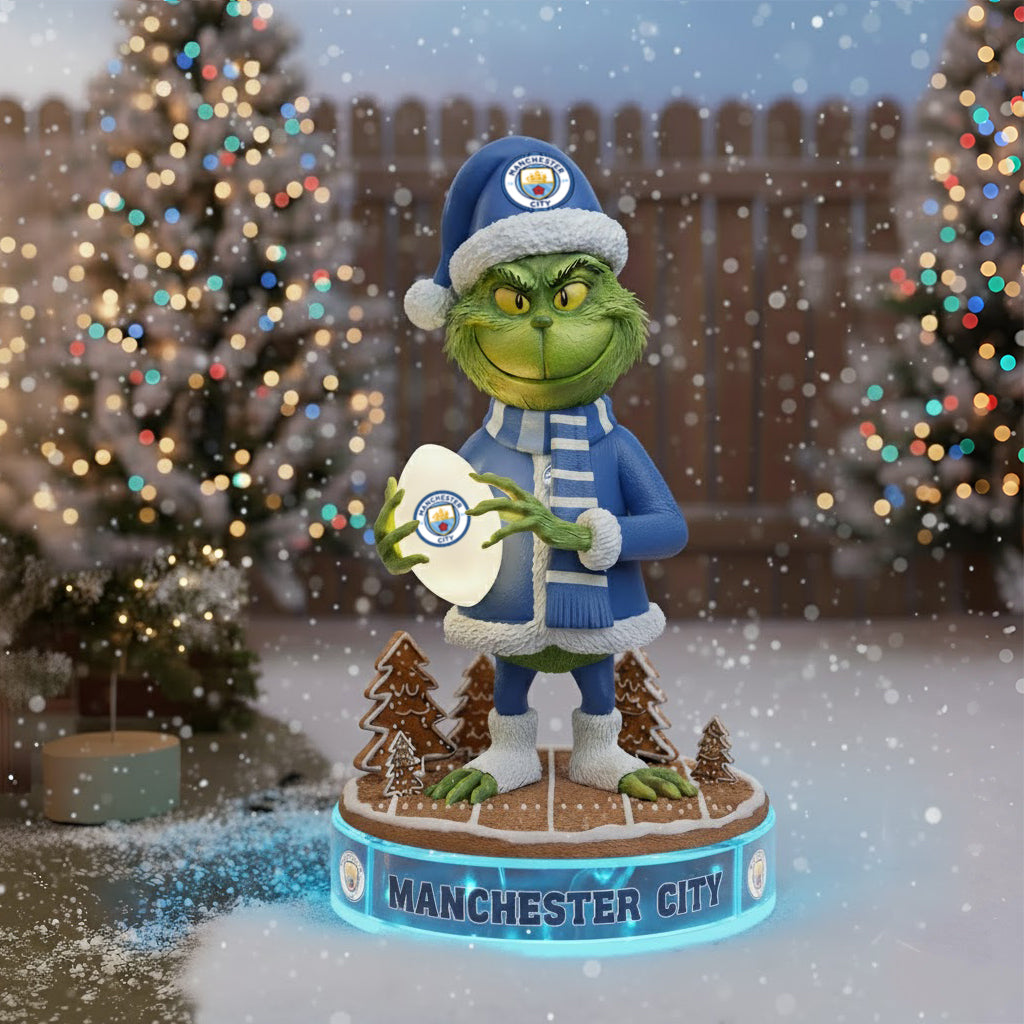 PREMIUM EPL X MANCI Holiday Spirit Collectible Grinch Statue led light NDT NHM 101125