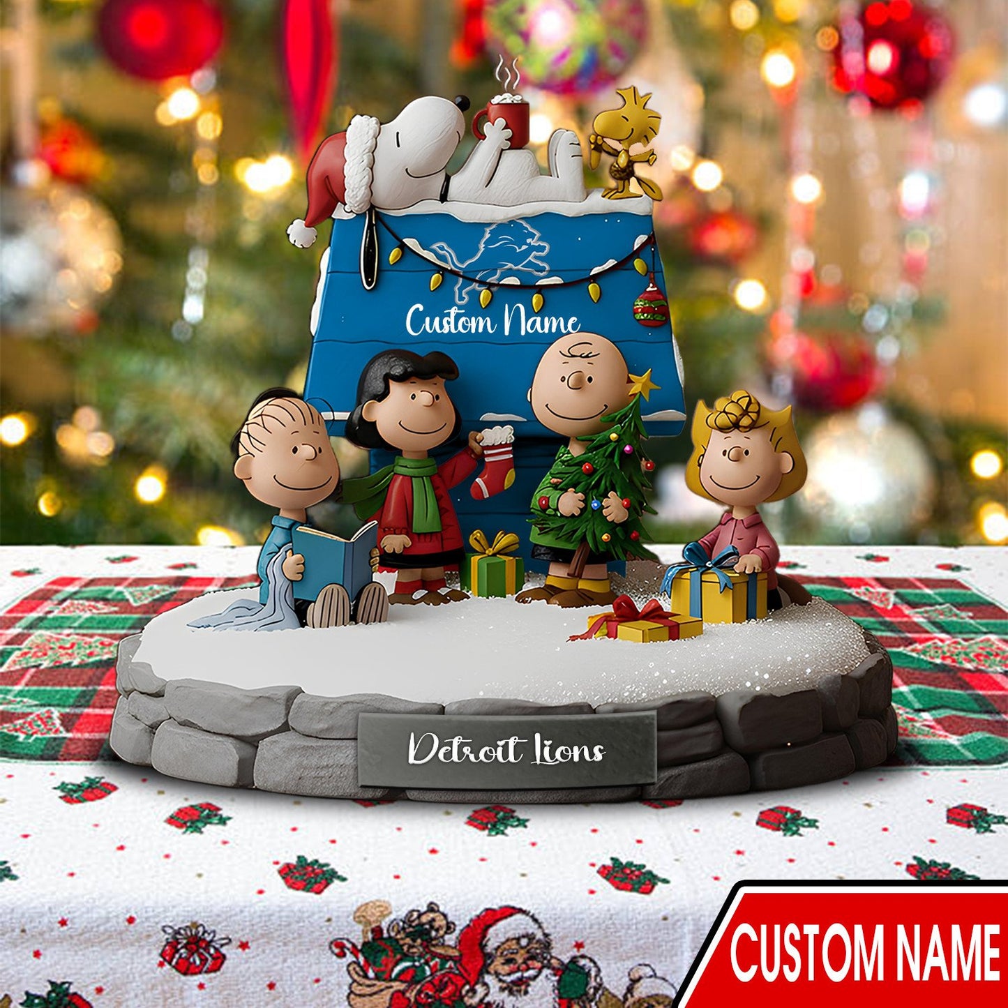 PREMIUM NFL X DET Snoopy Special Acrylic Block Gift NDT NHM 101125