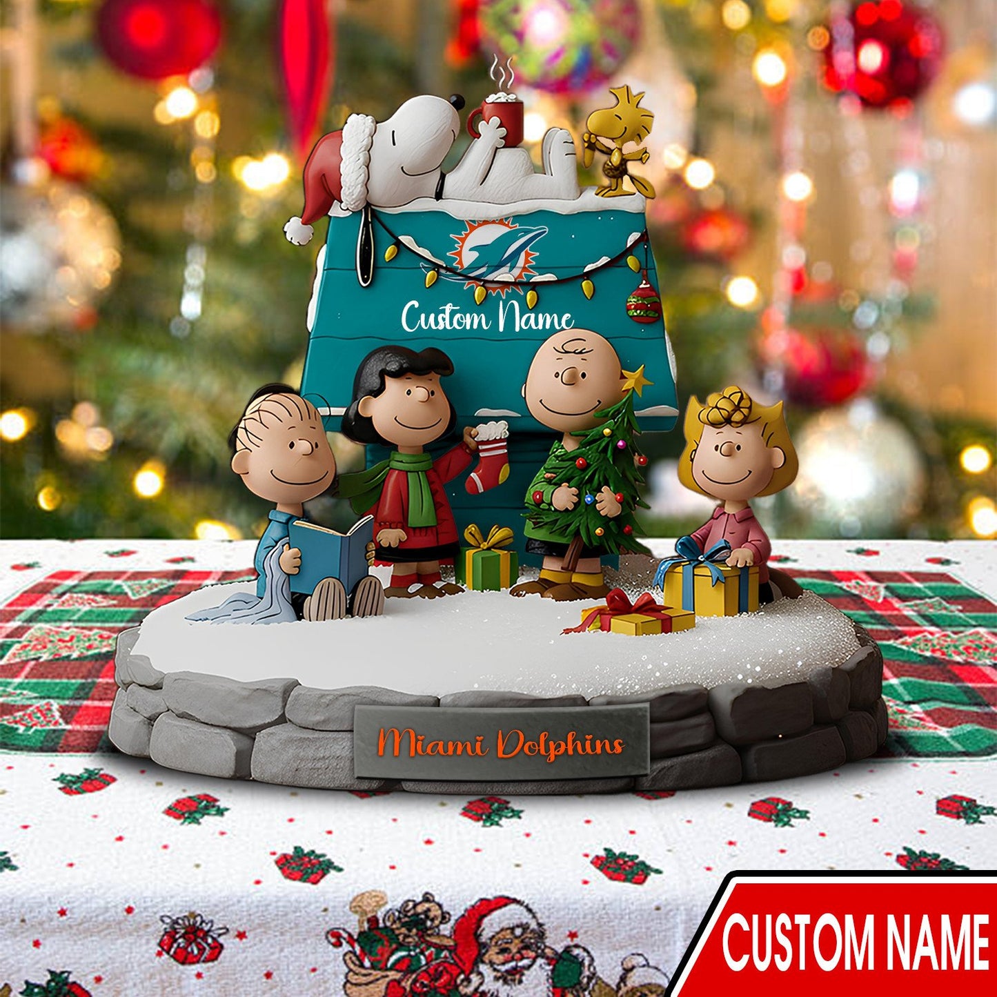 PREMIUM NFL X MIA Snoopy Special Acrylic Block Gift NDT NHM 101125