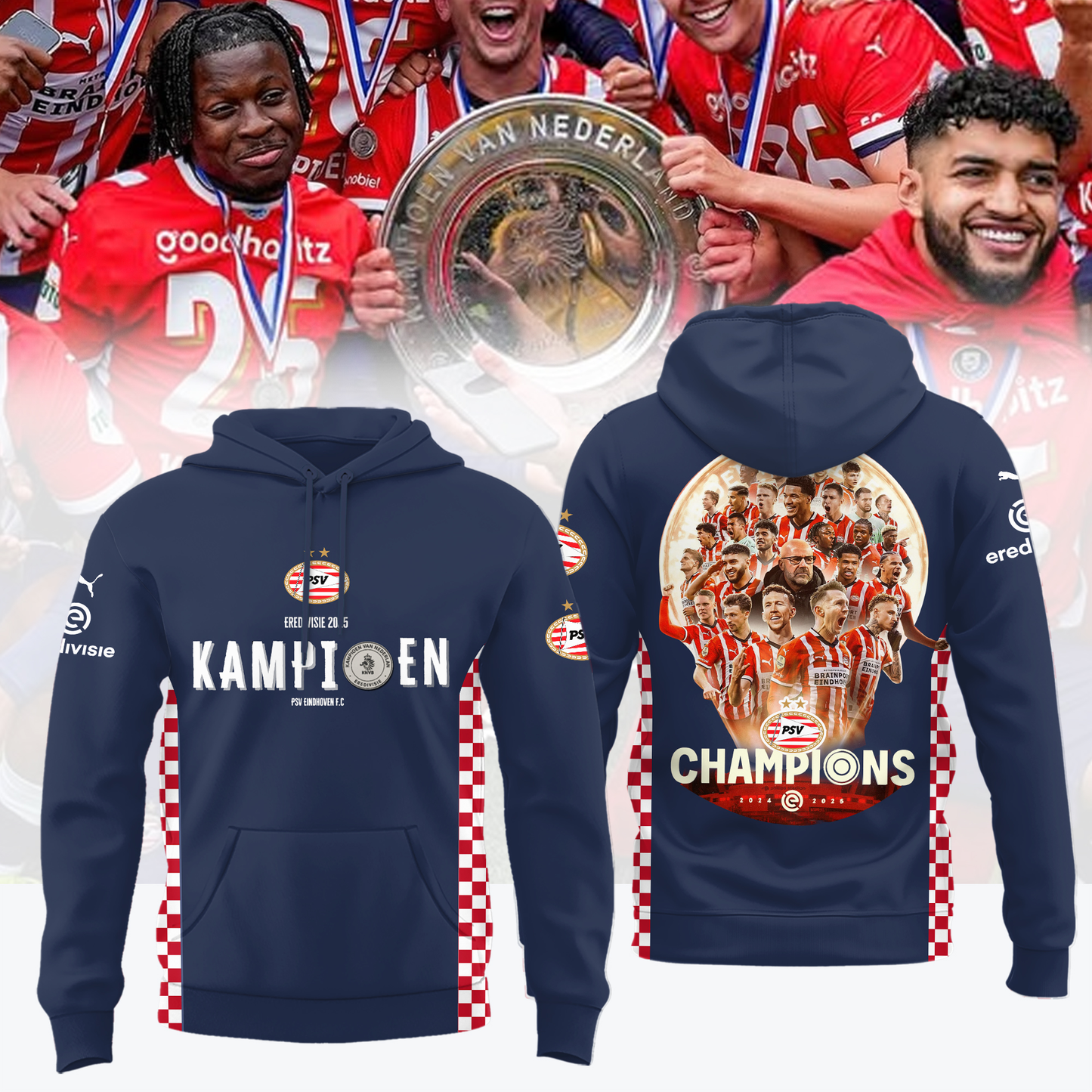PSV Kampioenen Eredivisie V8 2025 Shirt DDTTTV