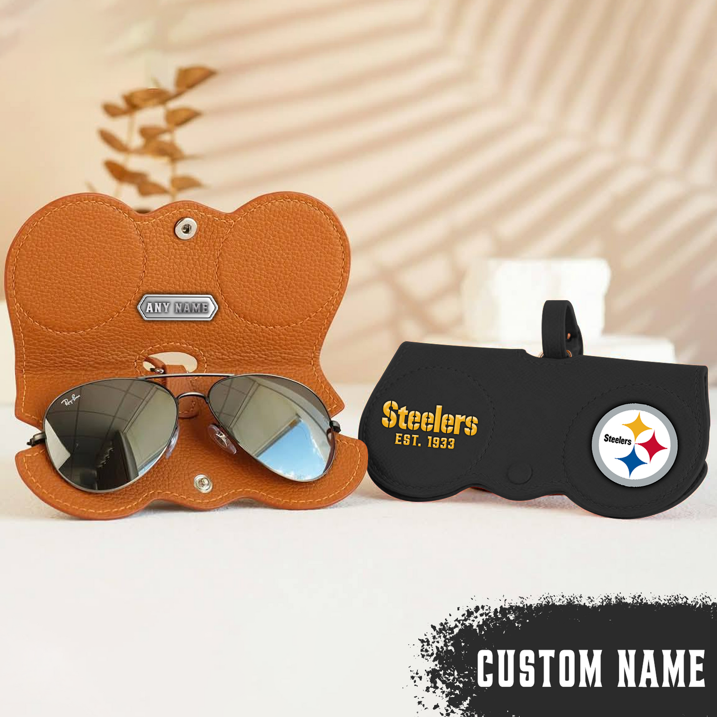 Premium Leather X NFL PIT Folding Eyewear Case NDT TDT