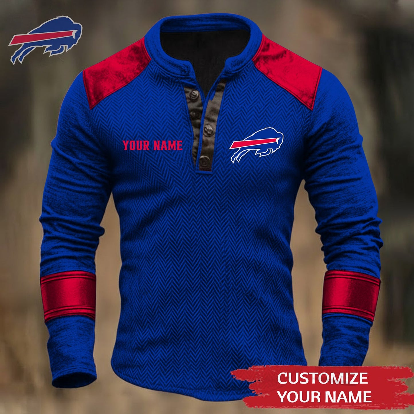 Premium NFL BUF Button Down Jacket V1 NMD NHM