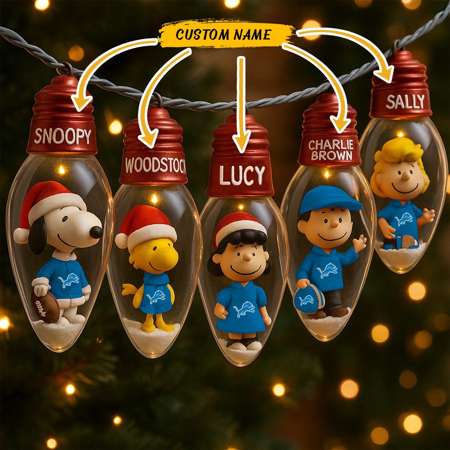 Premium NFL DET x SNP String Lights V1 NMD NHM