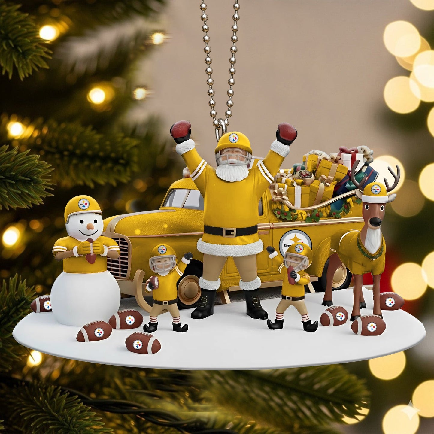 Premium NFL PIT Christmas Tree Ornament V3 NMD NHM