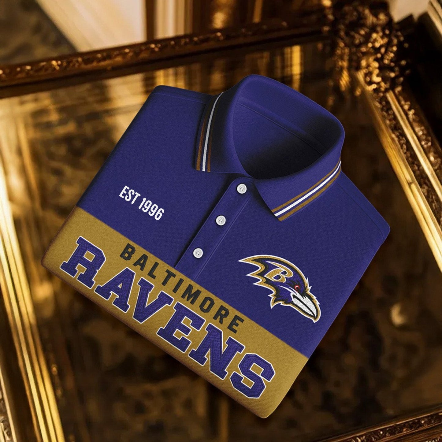 Premium NFL X BAL Classic Long sleeve Polo Shirt NDT NHM