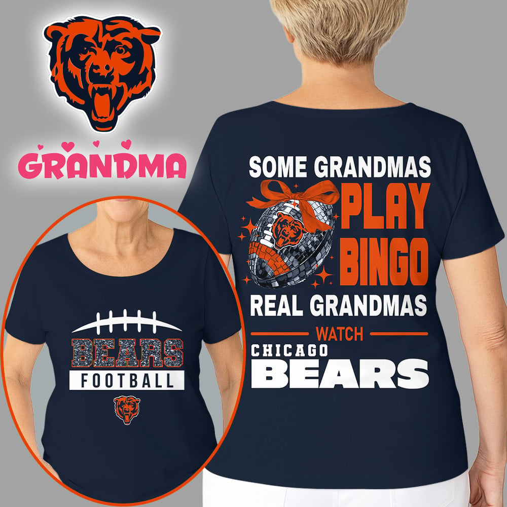 Premium NFL X CHI Football Grandmas Fan 3D SHIRT NDT NHM