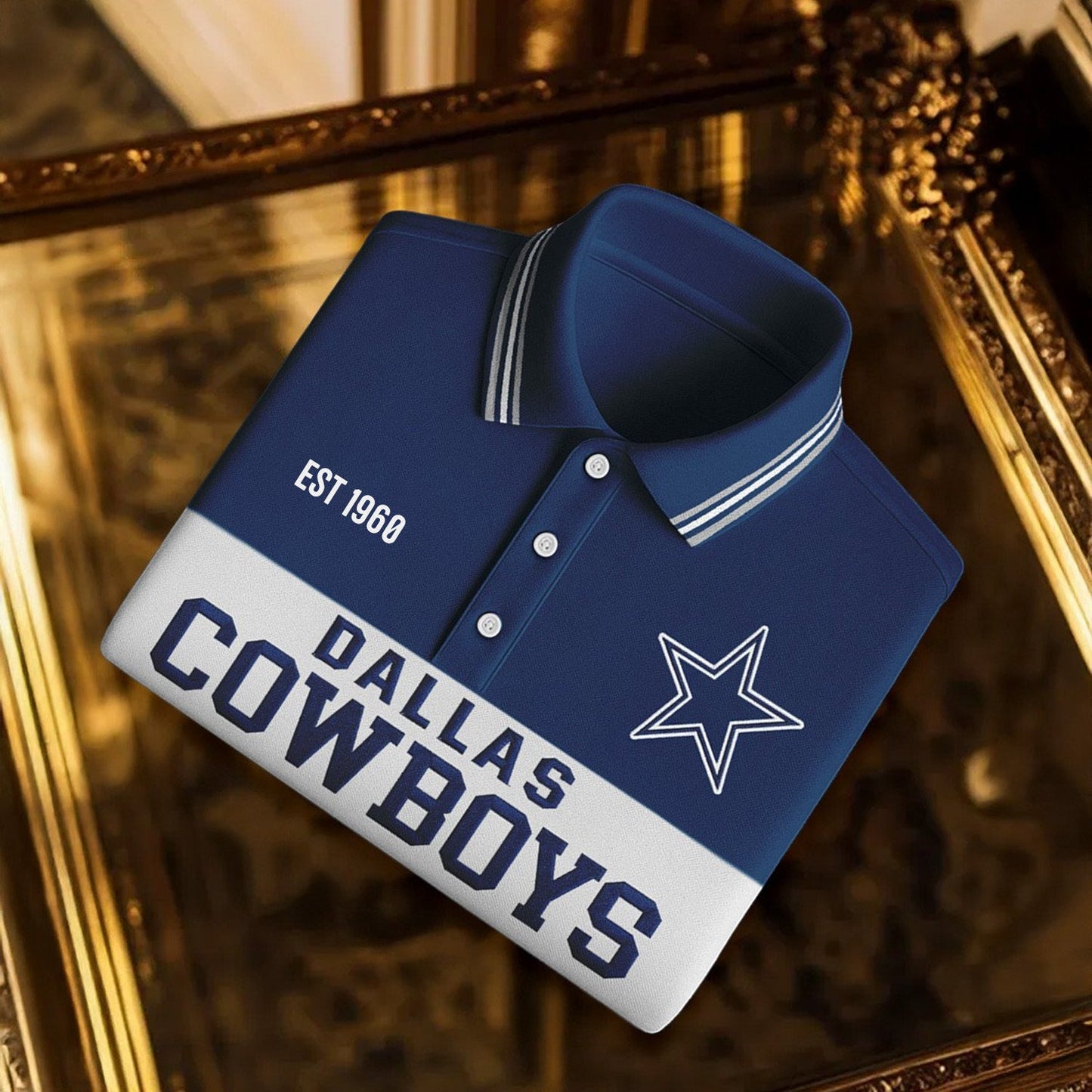 Premium NFL X DAL Classic Long sleeve Polo Shirt NDT NHM