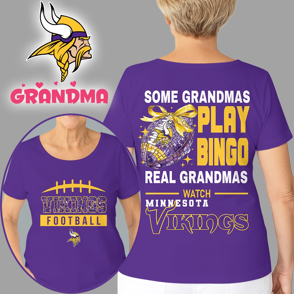 Premium NFL X MIN Football Grandmas Fan 3D SHIRT NDT NHM