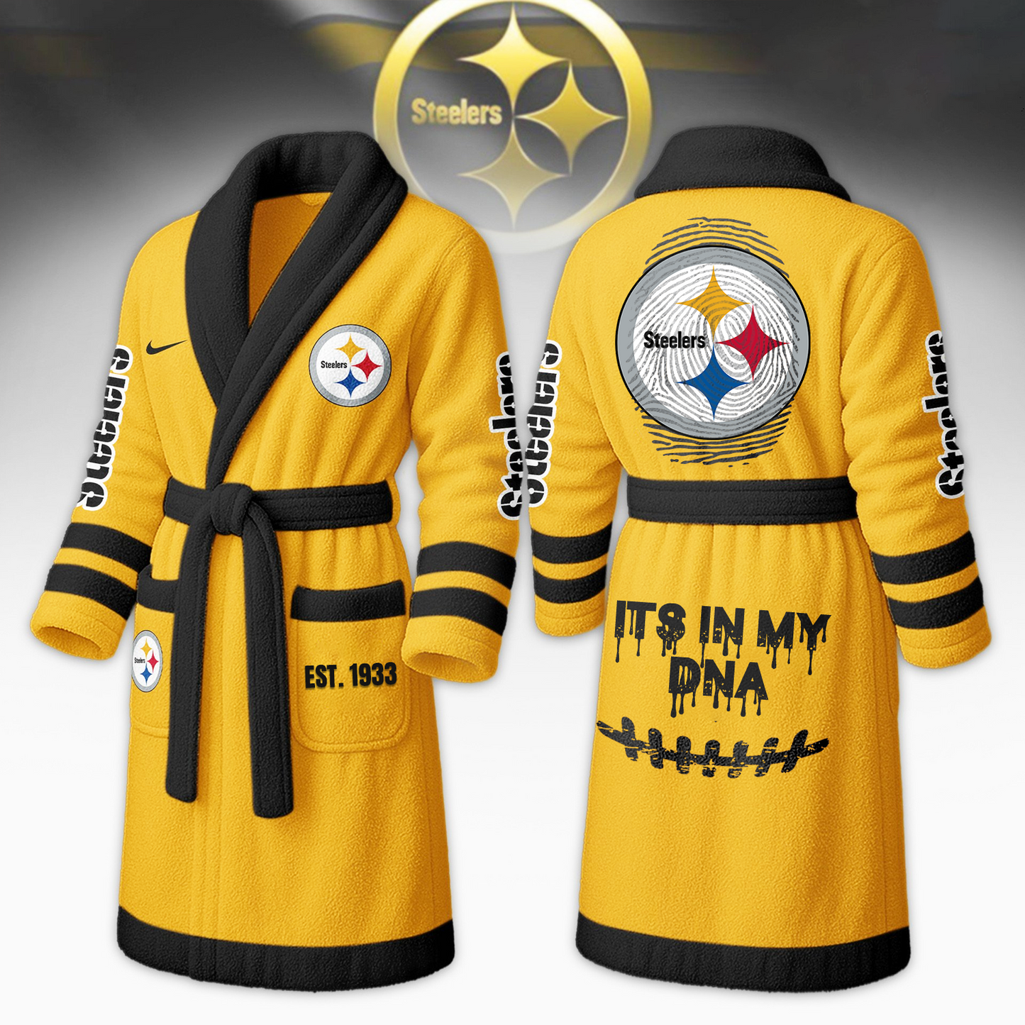 Premium NFL x PIT Fleece Bathrobe NDT TDT