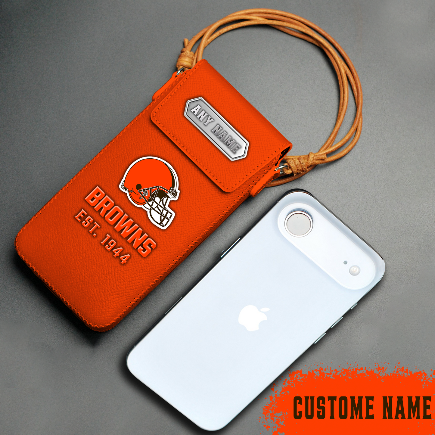 Premium Nappa Leather X NFL CLE Strap Case NDT TDT