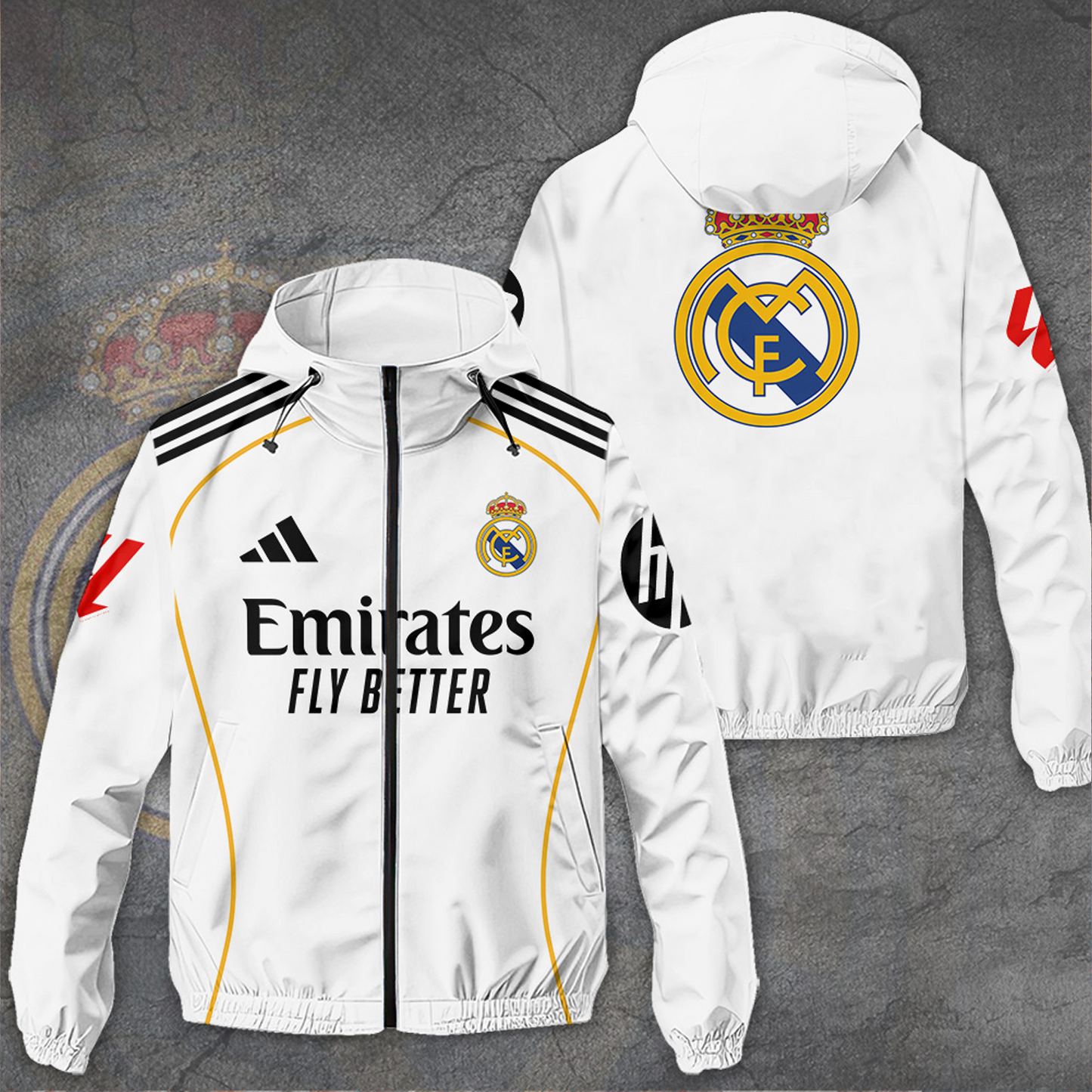 Real Madrid CF 3D Windbreaker Jacket DATND TANTD
