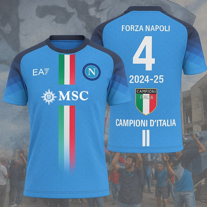 S.S.C. Napoli Campione Serie A 2025 Shirt V4 DDTTTV