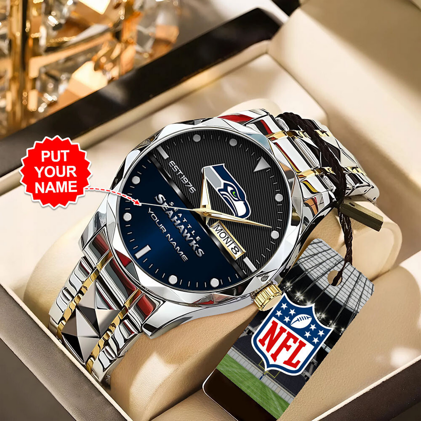 SEA x NFL Alloy Luxury Quartz Watch DATND TANTD