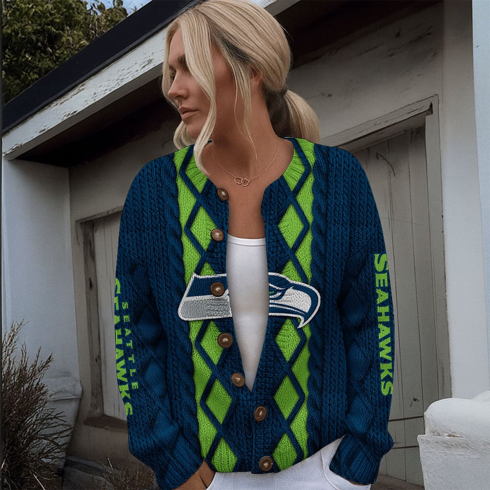 SEA x NFL Women's Cardigan Sweater DatND DVT