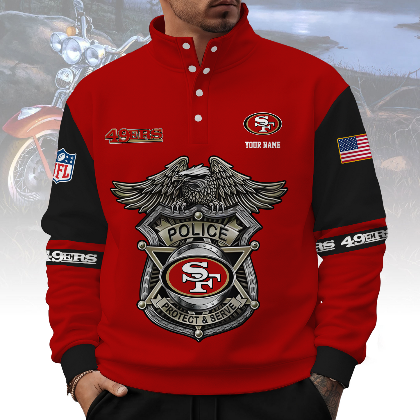 SF x NFL Western Style Sweater With Buckles DatND ThuongNH