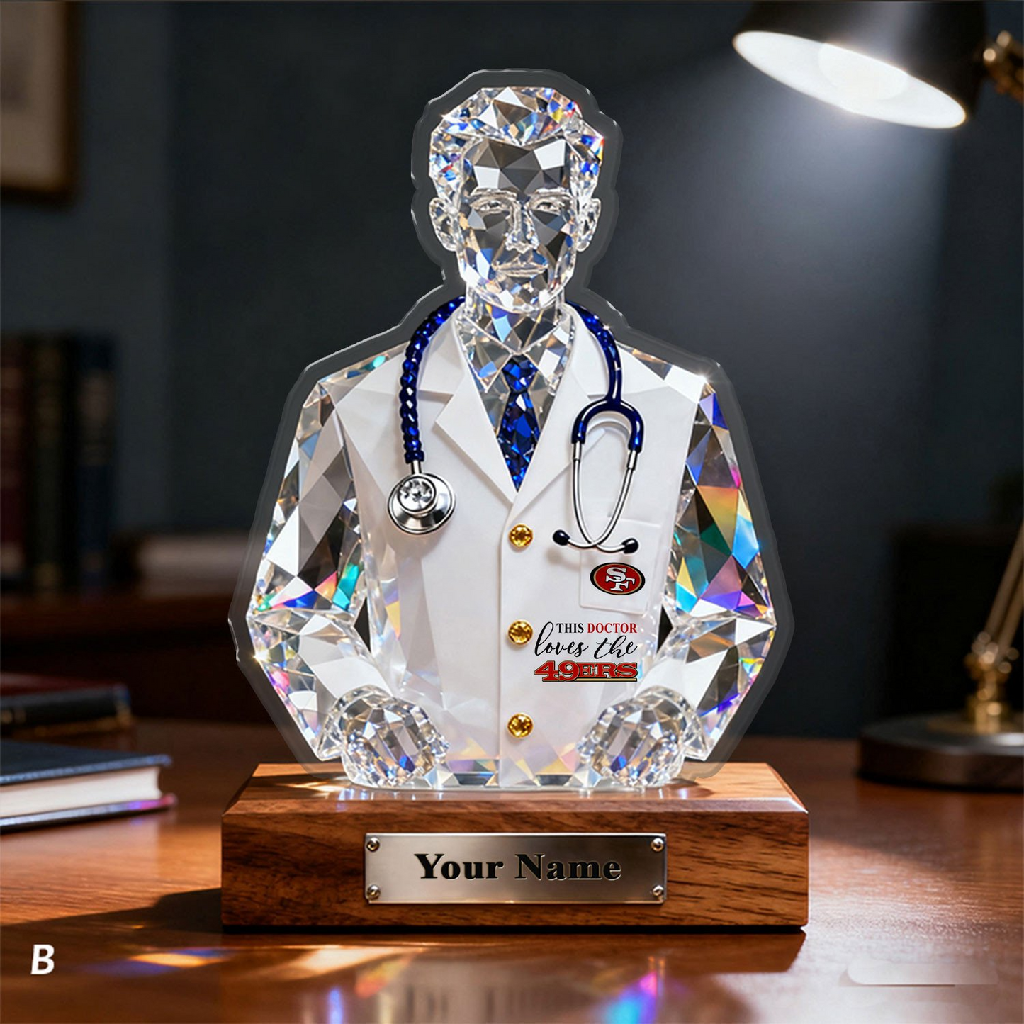 SF49 Premium NFL Doctor Crystal Style Desktop Ornament DDT 101125 HLPHUONG
