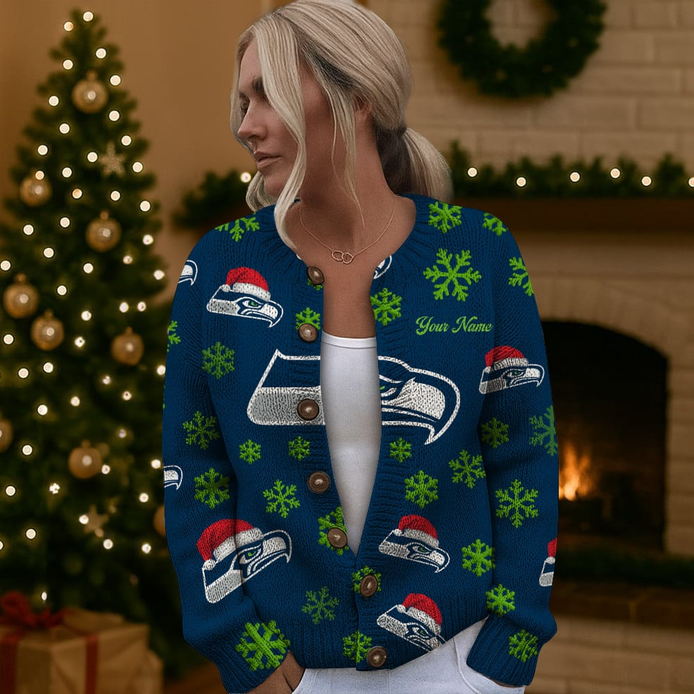 SS x NFL Women Cardigan Sweater Christmas DDT CTND