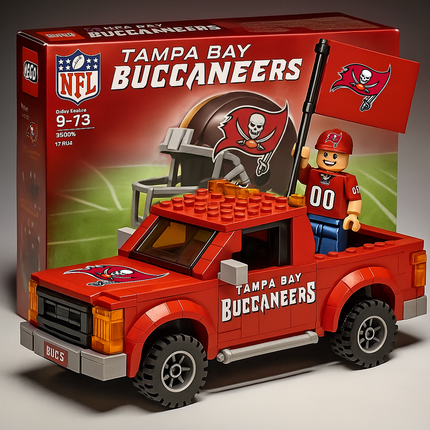 TB x NFL Building Blocks Truck Toy Set DatND DVT