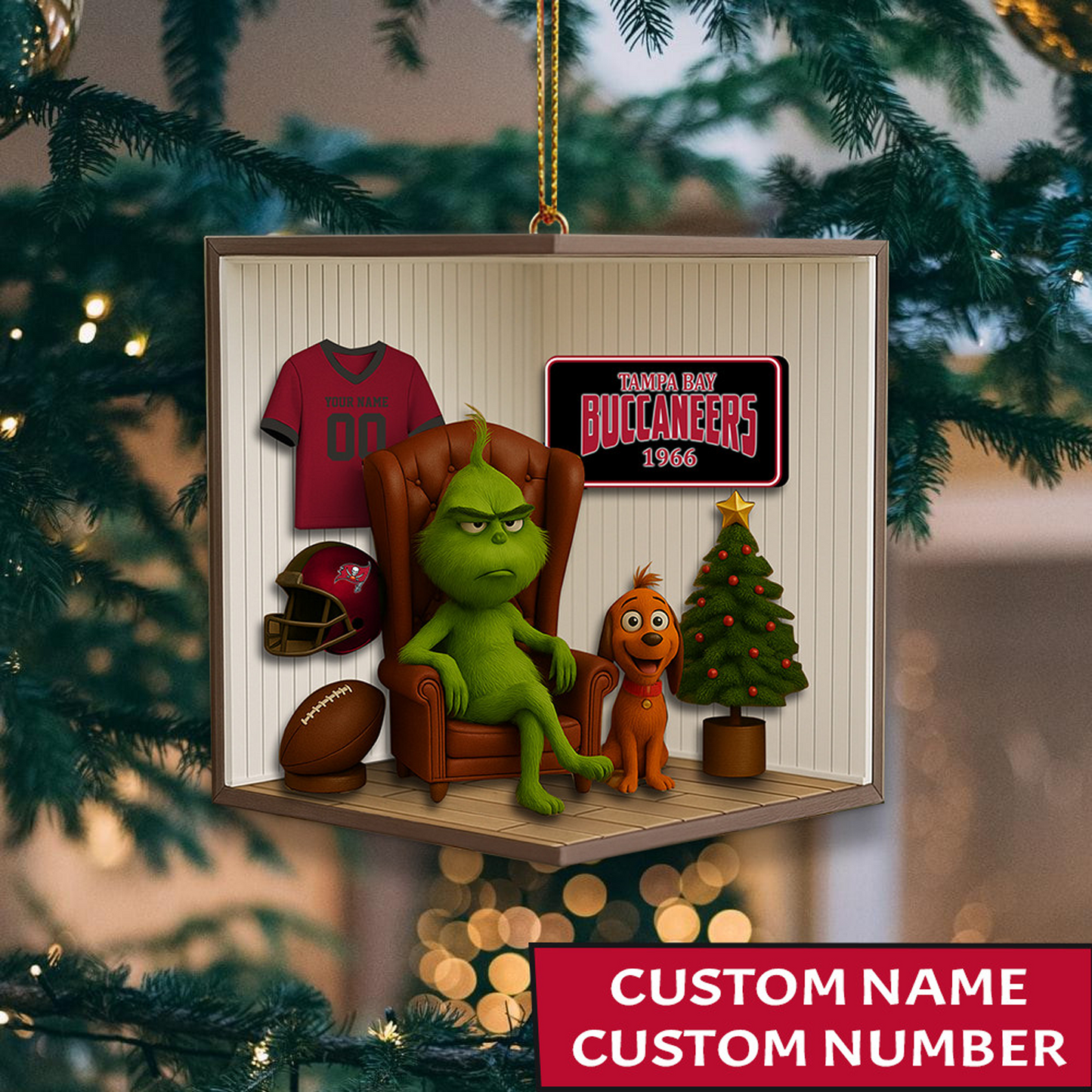 TB x NFL Christmas Ornament DatND DVT