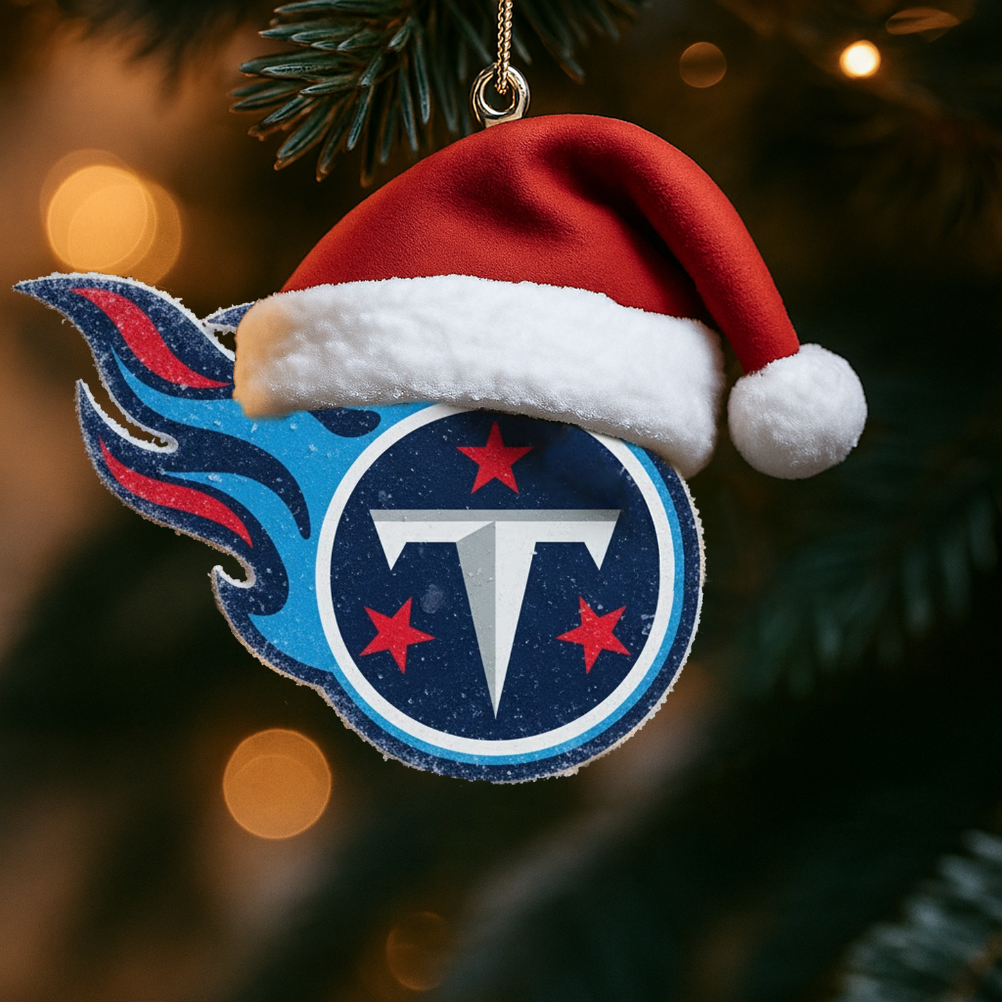 TEN x NFL Santa Hat Christmas Ornament 0811 DatND DVT