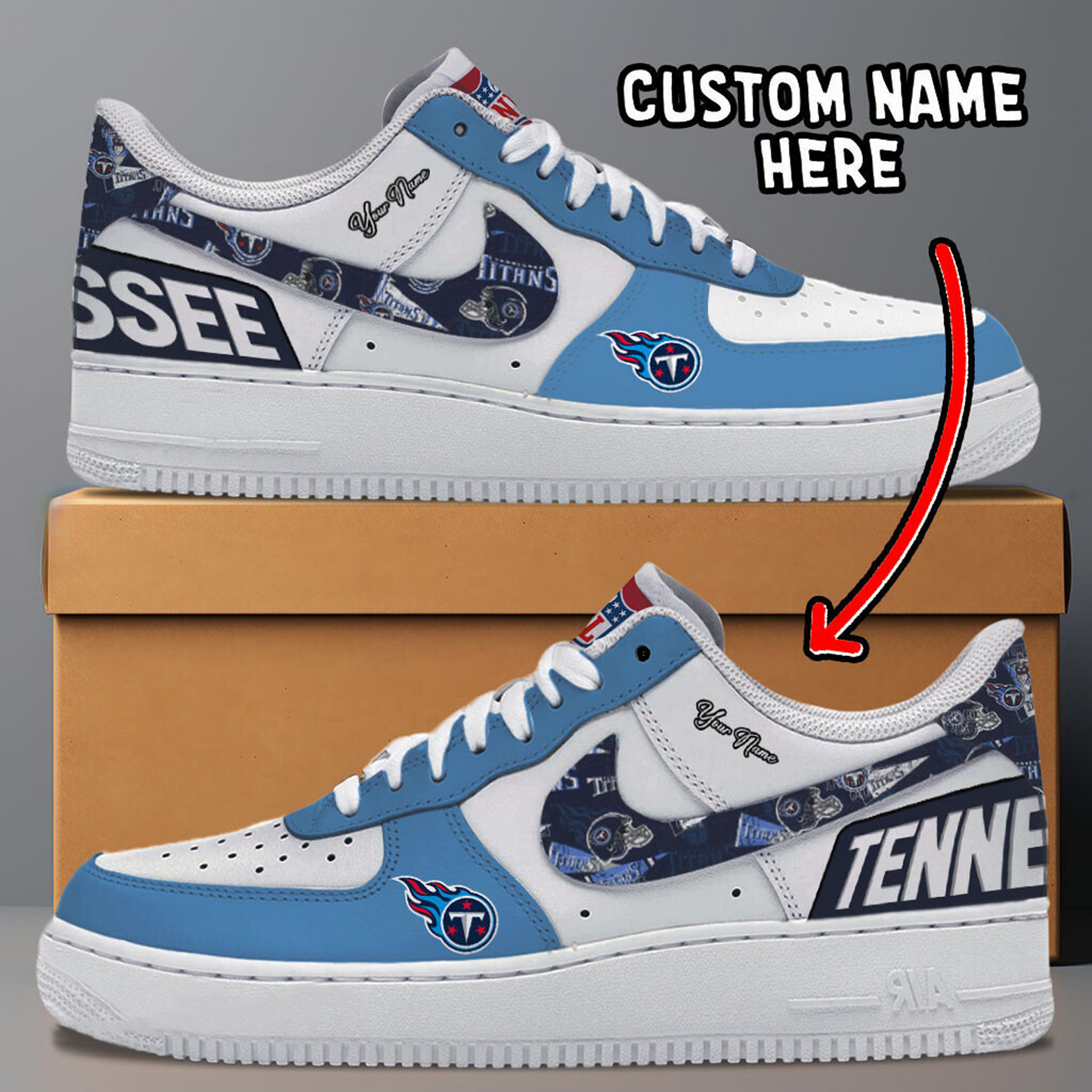 TEN x NFL Trending Air Force 1 Personalized DATND TANTD