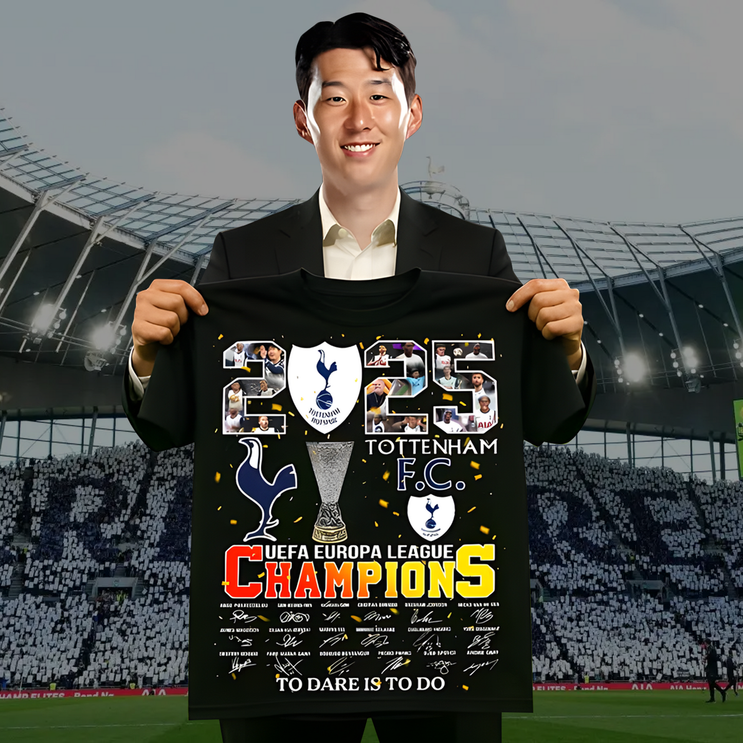 Tottenham Hotspur Europa League 2025 Champions 2D Shirt V1 NDD