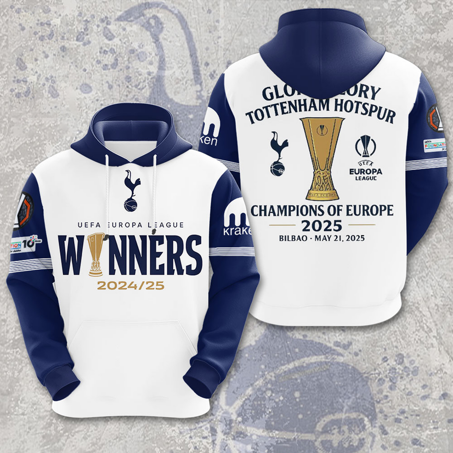 Tottenham Hotspur Europa League 2025 Champions 3D Shirt NDD