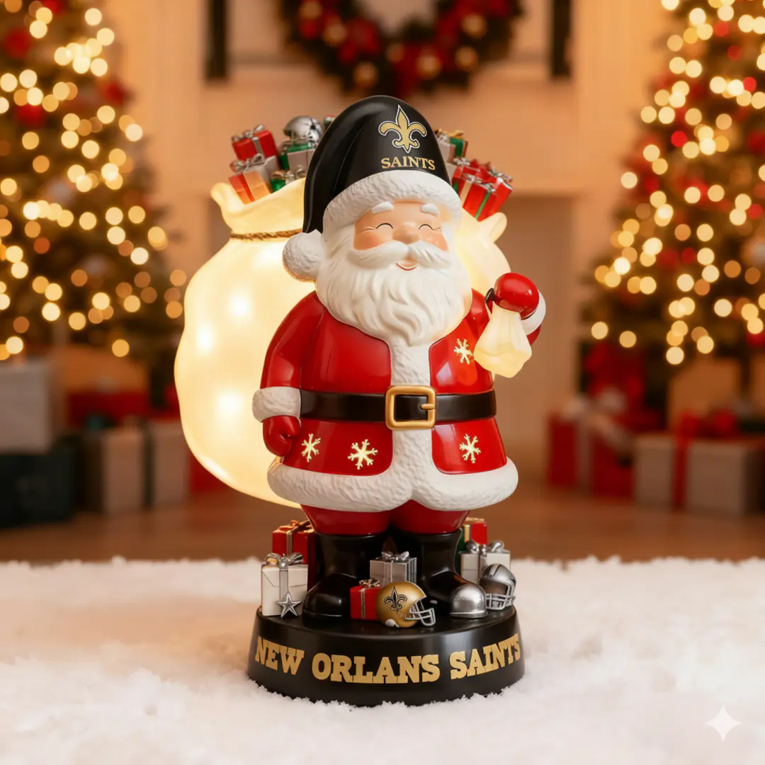 UNIQUE NFL X NO Santa Claus LED NITE Holiday Statuary NDT NHM
