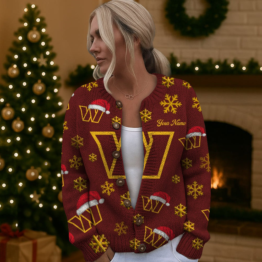 WC x NFL Women Cardigan Sweater Christmas DDT CTND